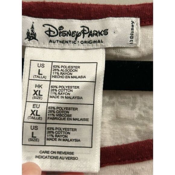 Disney Parks Vintage Mickey Baseball Burnout Thin T-shirt size L - Picture 7 of 7